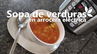 Sopa de verduras  En arrocera eléctrica [upl. by Nek]