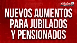 Nuevos aumentos para jubilados y pensionados [upl. by Bocoj]