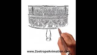 Drawing a Zoetrope Animation Toy Design [upl. by Nobile]