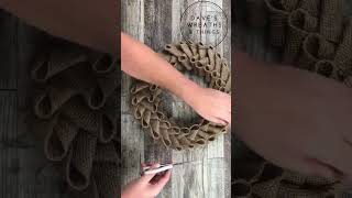 Christmas Burlap Wreath  Wreathmas Week  Episode 5  SHORTS  Wreath DIY  christmaswreath [upl. by Eiten]