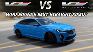 Cadillac CT5V Blackwing Vs Cadillac CT5V What Sounds Best Straight Piped [upl. by Alleram]