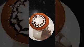 latte coffee art chocolate coffee design barista coffee 🤤 [upl. by Aneerak]