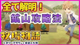 【牧場物語 オリーブ鉱山攻略】最強の攻略法！ハシゴの位置を特定する方法を発見したから解説！効率的に銀鉱石やオリハルコンや宝石を集めて金策を楽にしよう！【オリーブタウン 検証 攻略】 [upl. by Adebayo561]