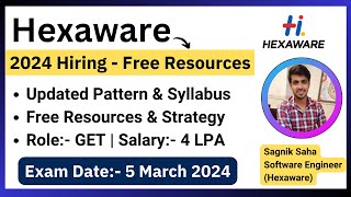 Hexaware 2024 Hiring  Exam Date  05 March 2024  Updated Exam Pattern  Campus Hiring Full Details [upl. by Namqul]