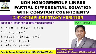 Non Homogeneous Partial Differential Equations  Non Homogeneous PDE  Rules for CF [upl. by Gehlbach]