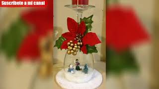 Ideas para Decorar Mesas con Copas de Cristal en Navidad [upl. by Kippy]