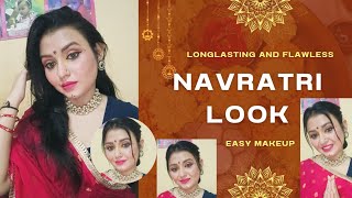 Navratri Garba Makeup Tutorial ऐसा मेकअप जो घंटो चलेगा चाहे कितना भी डांस करो navratrispecial [upl. by Leizo]