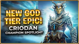 This Epic Champion Is Godly Criodan The Blue Champion Spotlight  Raid Shadow Legends Test Server [upl. by Jew]