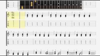 Beatles The Fixing a Hole GUITAR 1 TABLATURE [upl. by Airekahs]