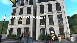 ♡ chicago luxury townhouse  50k  bloxburg speed build ♡ [upl. by Toiboid363]