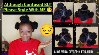 HOW TO USE aloe vera Glycerin To style your Natural Hair 🥳 Hairstyling tips [upl. by Ytirehc]