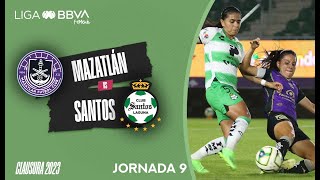 Resumen Mazatlán vs Santos  J9  Liga BBVA MX Femenil [upl. by Adlesirg]