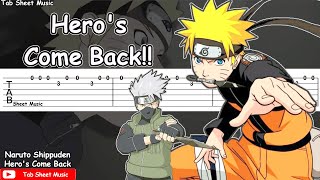 Naruto Shippuden OP 1  Heros Come Back Guitar Tutorial [upl. by Halyk]