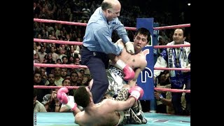 Marco Antonio Barrera vs Prince Naseem Hamed in 2 minute  Hardest punches with commentary 2001 [upl. by Arraik]