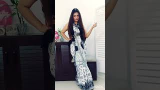 Style a mini skirt with saree chiclook fashion howtostyle malvikamudgal wearitampstyleit [upl. by Iam]