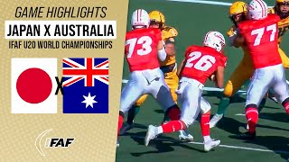 JAPAN X AUSTRALIA  IFAF U20 WORLD CHAMPIONSHIPS  Game Highlights [upl. by Vasiliu]