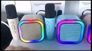 Wireless Karaoke Speaker Bluetooth Microphone K12 Home KTV Karao [upl. by Ahsiatal543]