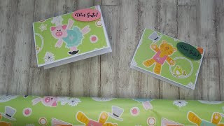 mit Geschenkpapier Tedi Action Woolworth Kik amp Co Grußkarten basteln Upcycling [upl. by Akemyt]