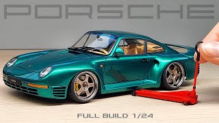 Porsche 959  Super detailed model car 124 Full Build [upl. by Cia]