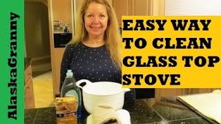 How to Clean Glass Top Stove [upl. by Nauqet]