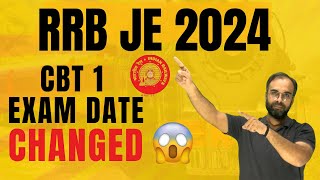 RRB JE CBT1 Exam Date Changed  BIG Update🔥🔥🔥 rrbje rrbalp sureshsir [upl. by Ikkiv269]