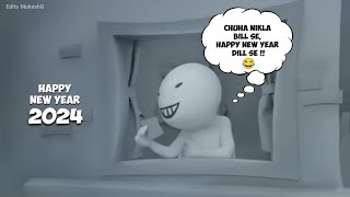 Happy New Year 2024  Funny Meme  Funny WhatsApp status  Edits MukeshG [upl. by Alanna745]