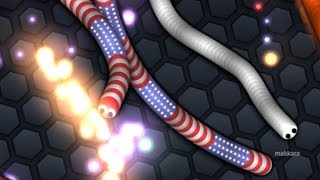 Slither io  Crazy Games  GamePlay 1 [upl. by Llenal]