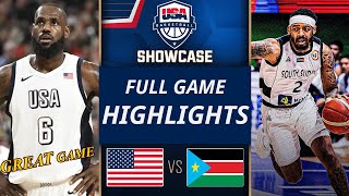 USA vs South Sudan Full Game  Today Olympic Paris 2024 USAB SHOWCASE [upl. by Annhoj]