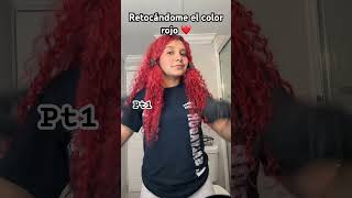 Retoque de color rojo 🚩Pt1 hairstyle hairstyle redhair styling hair miamibeach florida [upl. by Aldred]