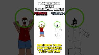 place finger hear animation meme sketch vs final onepiece animation shorts [upl. by Arratal]