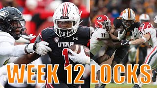 College Football Week 12 Betting Locks and Predictions 2024 [upl. by Emsoc432]