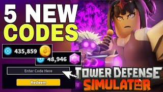 NEW UPDATE TOWER DEFENSE SIMULATOR CODES  TOWER DEFENSE CODE  TDS ROBLOX CODES  TDS [upl. by Ahseenak27]