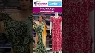 Trending Cotton Nighties L XL size  Nighties wholesale and retail shop in Hyderabad The Womenza [upl. by Ayaladnot]