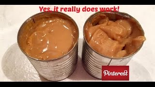 Pinterest ProjectSweetened Condensed Milk Into Caramel [upl. by Gmur264]