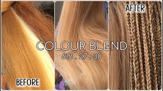 How To Blend Braiding Hair 613 30 27 Custom Colour Blend  DIY Custom colour For Braids [upl. by Aubrie]