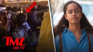 Malia Obama Gets Carted Out Of Lollapalooza  TMZ TV [upl. by Carlynne]