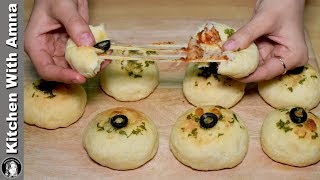 Pizza Bombs Without Oven in Fry Pan  Kids Lunch Box Recipe  Kitchen With Amna [upl. by Dlarrej]