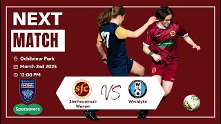 Stenhousemuir Women v Westdyke  SWF Championship [upl. by Irami75]