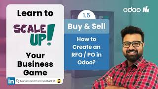 15 How to create a RFQ  Purchase Order in Odoo Odoo Scale up Business Game by HLC  Buy amp Sell [upl. by Calv]