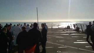 HMS Diamond Perfoms A High Speed Turn At Sea [upl. by Olifoet426]