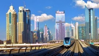 UAE Dubai City Metro in HD very long  most of the route 2013 High definition 1080p 1920x1080 [upl. by Felske]