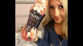 Downy Unstopables Laundry Additive  Amber Blossom  Review by Kim Townsel [upl. by Stormi697]