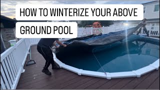 How to winterize your above ground pool with deck 2024 [upl. by Hayikat]