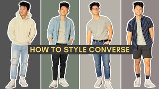 HOW TO STYLE CONVERSE CHUCK TAYLOR HIGH TOP SNEAKERS [upl. by Adikram400]