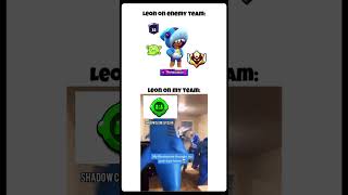 Leon on my team vs enemy Leon brawlstars shorts [upl. by Moody923]