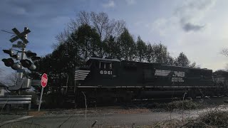 Norfolk Southern Train  Open Hoppers with Unknown Cargo [upl. by Koral]