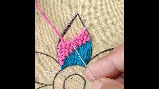 Flower Embroidery Design  Trellis Blanket 2 Stitches Beautifull Flower Embroidery Tricks Tripd [upl. by Nahtannoj]