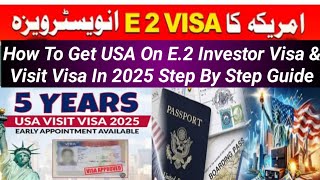 US E2 Visa Unlocking US Business Opportunities for Pakistanis [upl. by Nonnag]