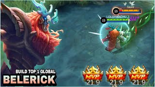 BELERICK BEST BUILD 2022  INSANE DAMAGE  BUILD TOP 1 GLOBAL BELERICK  MLBB [upl. by Goodwin314]