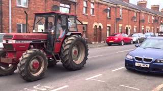 Vintage Charity tractor run through Milford Co Armagh [upl. by Ahseiat]